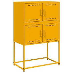 vidaXL Sideboard Mustard Yellow 68,5x38,5x107 cm Steel