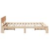 vidaXL Bed Frame with Headboard Natural 135 x 190 cm Solid Pine Wood