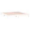 vidaXL LED Bed Frame without Mattress White 120x200 cm Solid Wood
