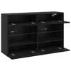 vidaXL TV Wall Cabinet Black Oak 98.5 x 30 x 60.5 cm Engineered Wood