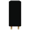 vidaXL Sideboard Black 60x30x70 cm Solid Wood Pine and Natural Rattan