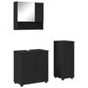 vidaXL Bathroom Furniture Set 3 pcs Black 61 x 35 x 64 cm