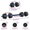 vidaXL 2-in-1 Dumbbell Set Black and Blue 121 x 19.5 x 19.5 cm