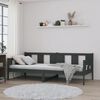 vidaXL Day Bed without Mattress Grey Solid Wood Pine 80x200 cm
