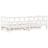 vidaXL Daybed with Drawers without Mattress White 90x200 cm Solid Wood