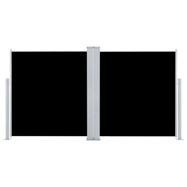 vidaXL Retractable Side Awning Black 120x600 cm