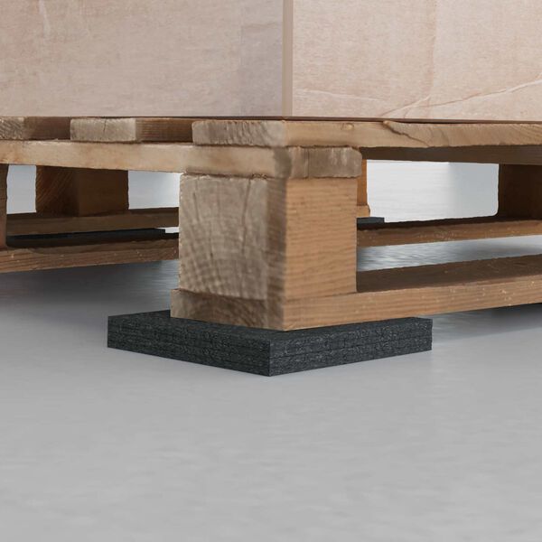 vidaXL Rubber Pad Black Rubber