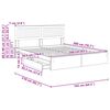 vidaXL Storage Bed Grey Sonoma 160 x 200 cm Engineered Wood