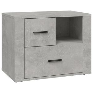 vidaXL Bedside Cabinet Concrete Grey 60x36x45 cm Engineered Wood