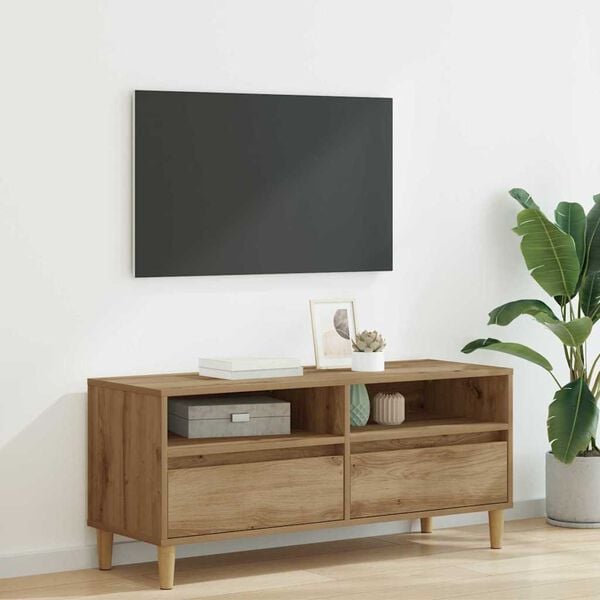 vidaXL TV Cabinet Artisan Oak 100 x 34.5 x 44.5 cm Engineered Wood