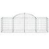 vidaXL Arched Gabion Baskets 6 pcs 200x50x60/80 cm Galvanised Iron