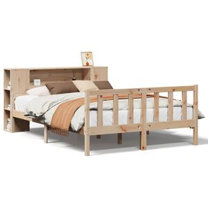 vidaXL Bookcase Bed without Mattress 160x200 cm Solid Wood Pine