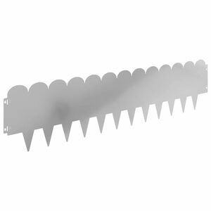 vidaXL Lawn Edging 20 pcs 103 x 25 cm Steel Silver