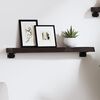vidaXL Wall Shelf Dark Brown 60x10x4 cm Treated Solid Wood Oak