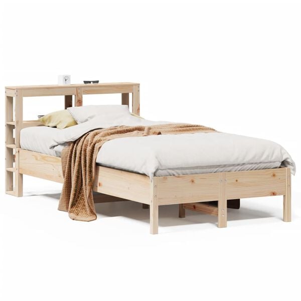 vidaXL Bed Frame without Mattress 75x190 cm Small Single Solid Wood Pine