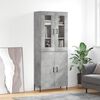 vidaXL Highboard Concrete Grey 69.5x34x180 cm Engineered Wood