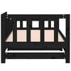 vidaXL Pull-out Day Bed without Mattress Black 2x cm Solid Wood Pine