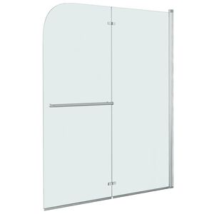 vidaXL Folding Shower Enclosure 2 Panels ESG 120x140 cm