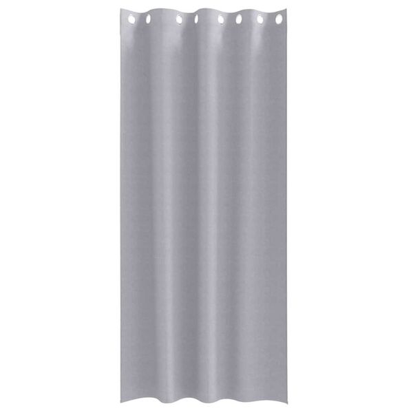 vidaXL Blackout Curtains with Rings 2 pcs Metal Grey 225 x 140 cm