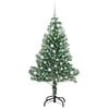 vidaXL Artificial Christmas Tree Snow Flocked with LED Light 150 cm