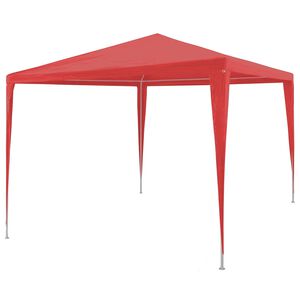 vidaXL Party Tent Red 300 x 300 x 255 cm PE and Steel