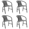 vidaXL Garden Chairs 4 pcs Plastic Rattan and Steel 110 kg
