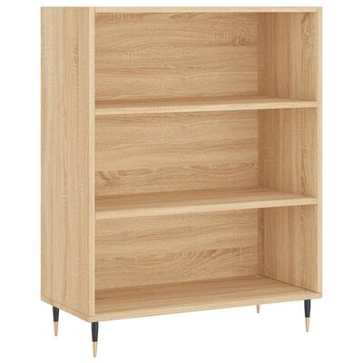 vidaXL Bookcase Sonoma Oak 69.5x32.5x90 cm Engineered Wood