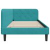 vidaXL Corner Bed Frame with Headboard Turquoise 90 x 200 cm Velvet