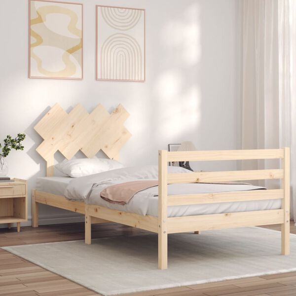 vidaXL Bed Frame without Mattress 90x200 cm Solid Wood