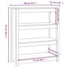 vidaXL Book Cabinet White 80x35x97 cm Solid Wood Pine