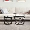 vidaXL Side Table Set 2 pcs Black oak 50 x 50 x 40 cm