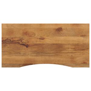 vidaXL Desk Top with Curve 110x60x2,5 cm Solid Wood Rough Mango