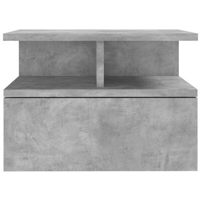 vidaXL Floating Nightstand Concrete Grey 40x31x27cm Engineered Wood