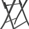 vidaXL Folding Bistro Table Grey 60x70 cm Glass and Steel