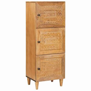 vidaXL Highboard Light brown 40 x 33 x 110 cm Solid mango wood