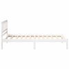 vidaXL Bed Frame with Headboard White 75 x 190 cm Solid Pine Wood