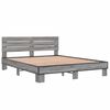 vidaXL Bed Frame without Mattress Grey Sonoma 150x200 cm King Size