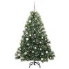 vidaXL Artificial Christmas Tree with 150 LEDs Green 150 cm PE and PVC