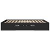 vidaXL Bed Frame without Mattress Black 160x200 cm Engineered Wood