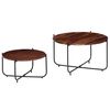 vidaXL Coffee Table Set 2 Pieces Solid Acacia Wood 60x35 cm