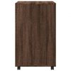 vidaXL Rolling Cabinet Brown Oak 60x48x81 cm Engineered Wood