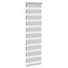 vidaXL Zebra Blind Light Grey 45x150 cm Fabric Width 40.9 cm Polyester
