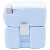 vidaXL Camping Toilet Manual Light Blue and White 41.5 x 36.5 x 42 cm