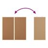 vidaXL Bulletin Board Folding Brown 80 x 80 x 1.4 cm Solid pine wood