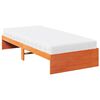 vidaXL Day Bed with Mattress Wax Brown 80x200 cm Solid Wood Pine