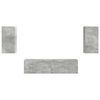 vidaXL TV Cabinet Set 4 pcs Concrete Grey Engineered Wood