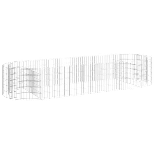 vidaXL Gabion Raised Bed Galvanised Iron 300x100x50 cm
