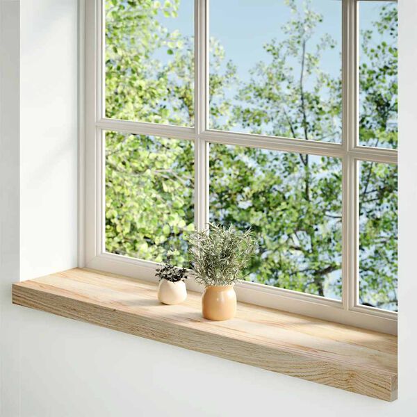 vidaXL Window Sills 2 pcs Untreated 80x20x2 cm Solid Wood Oak
