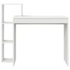 vidaXL Desk with Shelf White 100 x 40 x 90 cm Engineered Wood