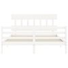 vidaXL Bed Frame without Mattress White 160x200 cm Solid Wood